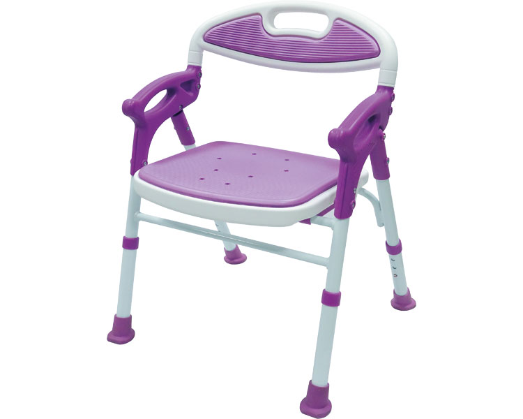 折りたたみシャワーチェアー楽湯 パープル 7550ST 島製作所 TAISコード：00576-000037