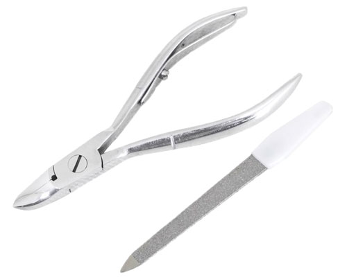 ニッパー型爪切り　爪仕上げヤスリ付 F-21 スミカマ