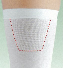 医療機器 弾性ストッキング アンシルク・プロJ ストッキング 片足 ホワイト M 足首周径19-23cm ふくらはぎ周径32-38cm 1枚 17583 アルケア
