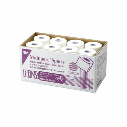 ドレッシング材 マルチポアスポーツ ホワイト 非伸縮固定テープ チームパック 1.9cm×12m 32巻 3M