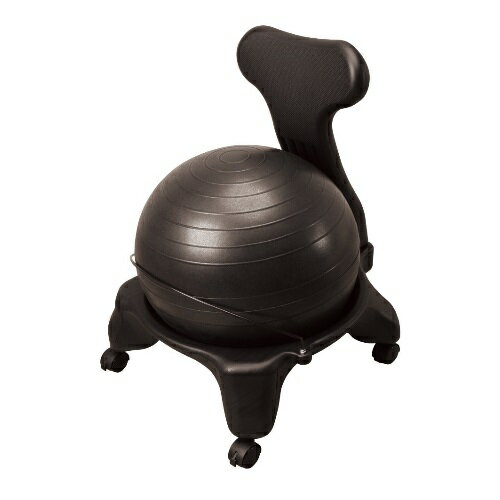 【送料無料】 椅子付バランスボール バランスボールチェア ブラック 66×56×22.5cm 外装重量/6.3kg、重量/5.3kg DB120C 泰運動具工業