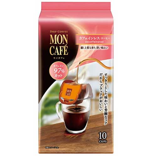 まとめ買い5箱セット ☆モンカフェ カフェインレスコーヒー 7.5g×1箱（10袋入） 片岡物産