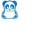 院内用品 受付の壁面に 大判サイズのサイン メッセージプレートL(片面表示タイプ) ぱんだ ブルー H445×W400mm 1個