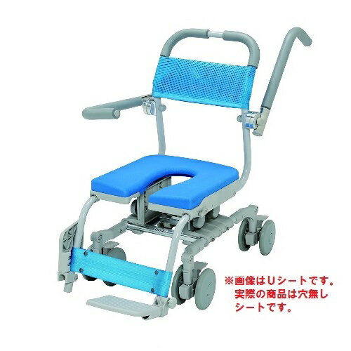 シャワーキャリー,シャワー用,車いす,入浴,風呂,在宅,介護 【商品説明】 ●介護保険購入対象商品 ●メーカー直送品 ●個人宅送料別 ●座位保持が難しい方に。自在輪で方向転換も楽々、コンパクトシャワーキャリー。 ●肘掛けがそのまま前倒れ防止に！ ●サイズ／幅47×奥行90（短奥行仕様時74.5）×高さ84〜92cm、座面：幅（肘〜肘）40×奥行40cm、座面高：39〜47cm（5段階／2cm） ●車輪サイズ／前輪12.7×後輪12.7cm ●重さ／約11kg ●材質／本体：アルミ（粉体塗装仕上げ）・ステンレス、座シート：EVA、背シート：ナイロンメッシュ ●最大使用者体重／約80kg ●生産国／日本 ●標準機能／アームレストはね上げ、座面高さ調整、フットレスト高さ調整メーカー直送品。個人宅には別途送料がかかります。 介護保険購入対象商品