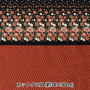 生地 『ちいさな世界のちいさな生地 シーチングカットクロス 約34×30cm 着物 朱花×矢絣 TTF-30』