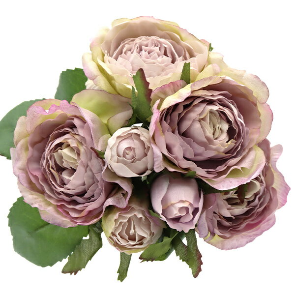 造花 シルクフラワー 『ガーデンローズバンドル ラベンダー VE6797』