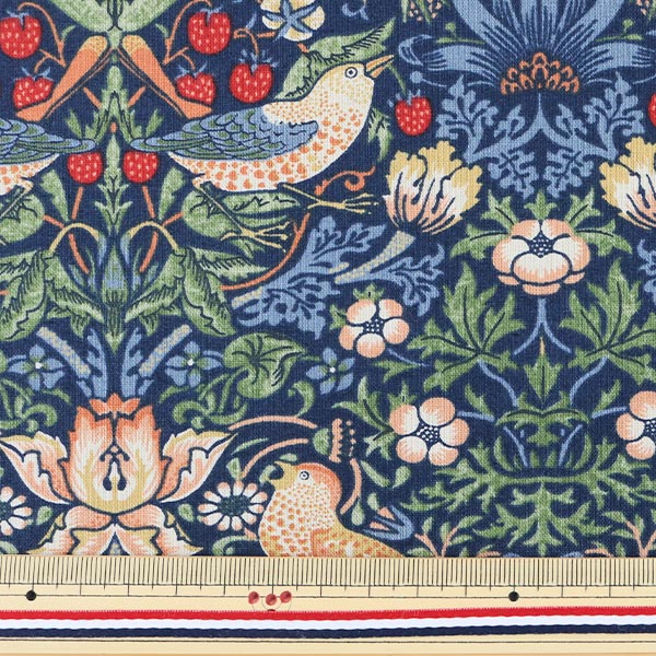【数量5から】 生地 『moda fabrics William Morris ウィリアムモリス Strawberry Thief シーチング 8176-44』 yuzawaya-2-10109518 手芸と生地のユザワヤ2号館 サンプル画像2