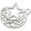手芸金具 『チャーム 星&月 #10500 シルバー』