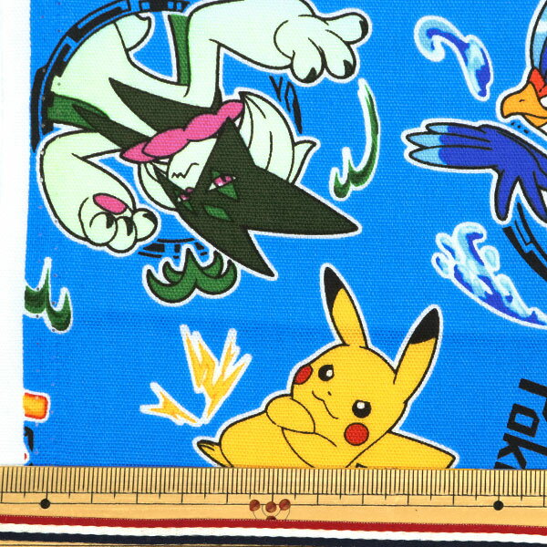 【数量5から】 生地 『オックス ポケットモンスター サックス G-6129-1A』 KOKKA コッカ