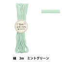 手芸ひも 『カラーひも 細 3mカット ミントグリーン 2-473番色 F100-85』 YUSHIN 遊心