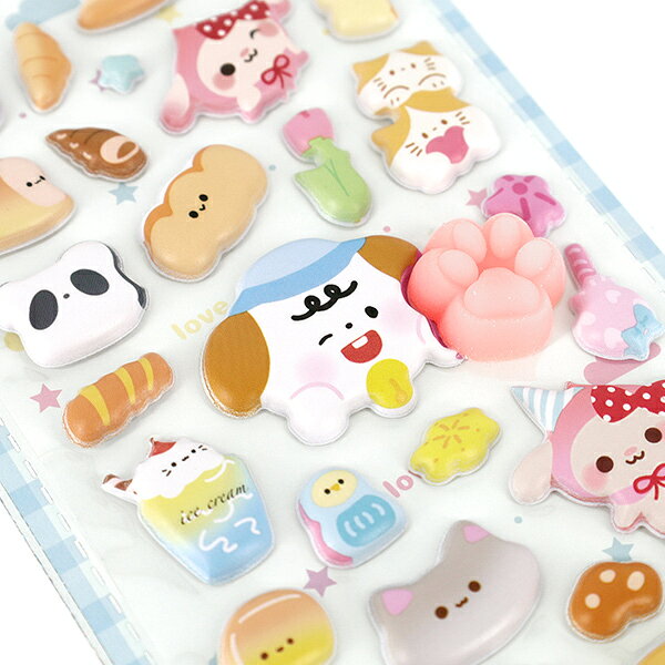 ぷっくりシール『ミカヅキモモコ 肉球ぷにぷにシール 肉球ねこ NQA-02』 yuzawaya-2-10232892 手芸と生地のユザワヤ2号館 サンプル画像2