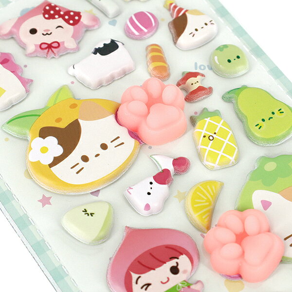 ぷっくりシール『ミカヅキモモコ 肉球ぷにぷにシール 肉球ねこ NQA-03』 yuzawaya-2-10232898 手芸と生地のユザワヤ2号館 サンプル画像2