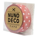 KAWAGUCHI(カワグチ) 『NUNO DECO TAPE (ヌノデコテープ)　うすべに水玉』 11-850 アイロンで簡単接着・水洗いもOK！ 人気のKAWAGUCHI(カワグチ) 『NUNO DECO TAPE (ヌノデコテープ)から、新柄が登場！ お子さんの入園・入学に使う、用具や洋服、 学校やオフィスなどで使うマイ文具などの目印に 布素材の、ナチュラルシンプルな単色やオシャレでカワイイ、トレンド柄まで 身の周り品をアレンジしてみてはいかがですか？ ◆サイズ：幅1.5cm (1.2m巻） ◆色/柄：ウスベニミズタマ ※モニターによって実物のお色と若干異なる場合がございます。 【手芸用品・毛糸・生地の専門店 ユザワヤ】