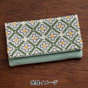 刺しゅうキット 『地刺し® カードケース 青い花とラティス No.2306』 LECIEN ルシアン cosmo コスモ