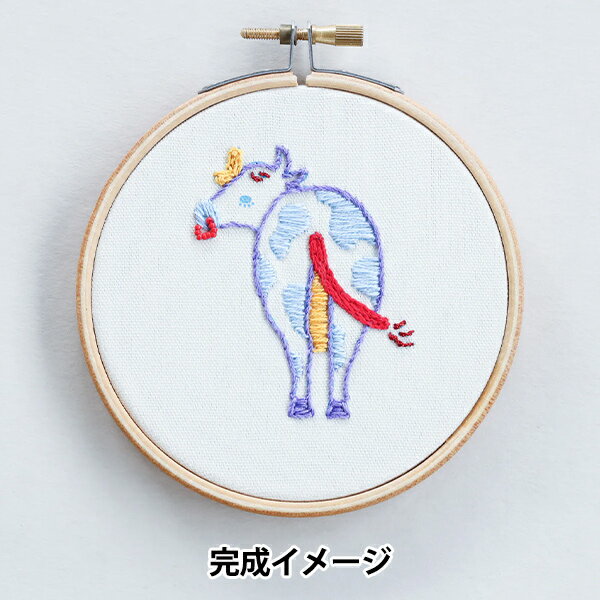 刺しゅうキット 『nuie 刺繍キット 動物園? うし HCA25//2』 MIYUKI ミユキ