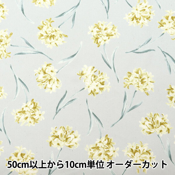 【数量5から】 生地 『ツイル グレイッシュフラワー リリー 850419-1-2』
