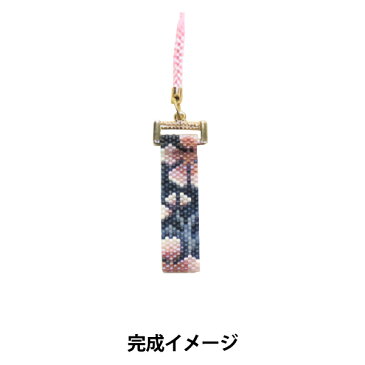 ビーズキット 『京・西陣柄友禅風 藍染ゆかた地根付け 撫子 PB-125』 HOBBIX 京都・西陣 ホビックス