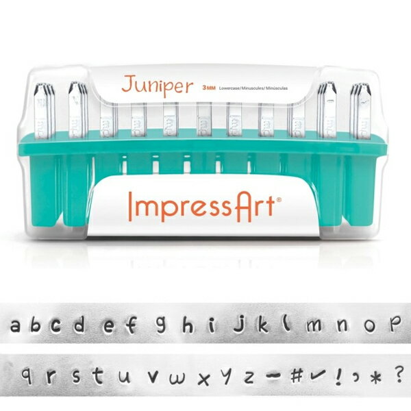 金属刻印 メタルスタンピング 『ImpressArt レタースタンプ Juniper 小文字 3mm U005 3 3』 MIYUKI ミユキ