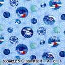 【数量5から】 生地 『リップル 富士山 サックス SS-2409-2B』(3)