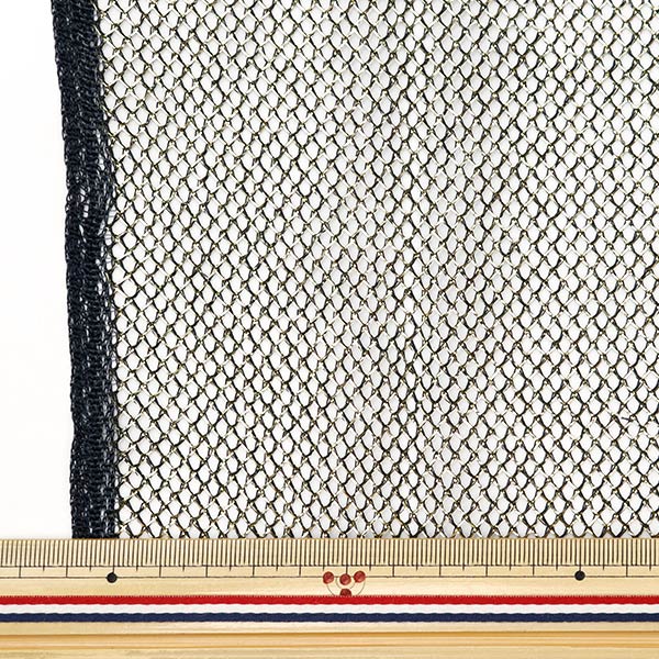 【数量5から】 生地 『ローンネット 黒×金 481-10』