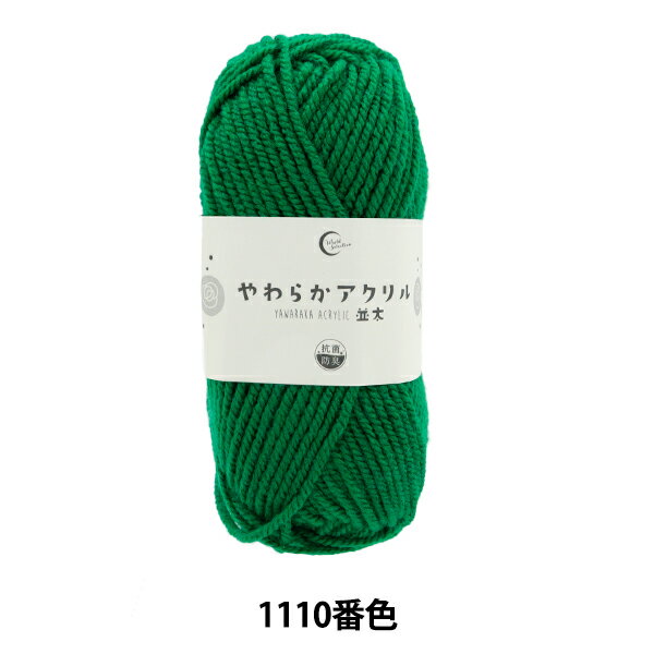 毛糸 『抗菌やわらかアクリル 並太 1110番色 緑』