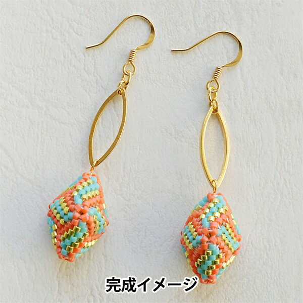 ビーズキット 『ジョンソンソリッドのステッチPart.1 No.12 デルタ六面体で作るピアスキット BFK-600 ..