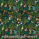 【数量5から】 生地 『60ローンデジタルプリント 22fabric ぺったリーフ ブラック DP-4440-1C』