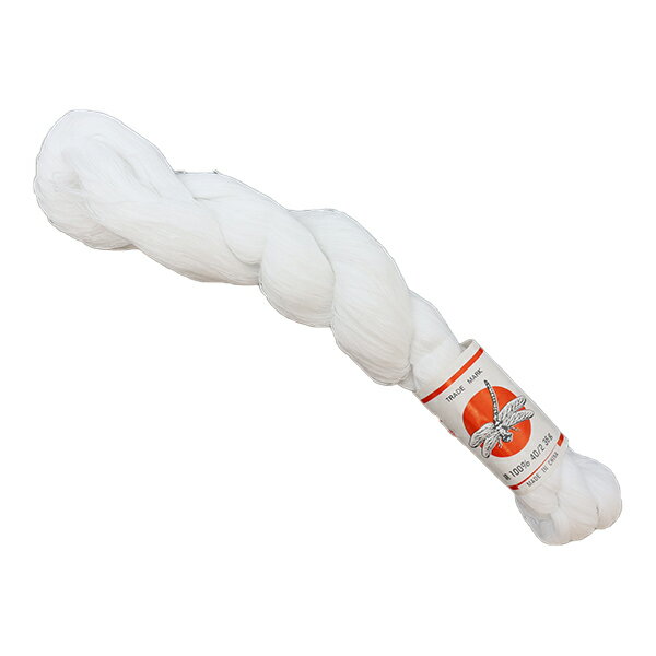 しつけ糸 『トンボ印 和裁用しつけ糸 白毛 #40/3 約800m 白』 大黒絲業