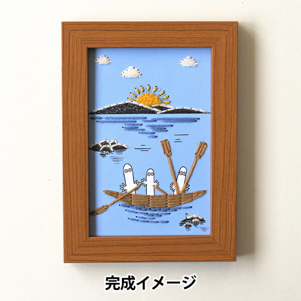刺しゅうキット 『毛糸紙刺しゅうでつくるMOOMIN ニョロニョロ H435-500-004』 Hamanaka ハマナカ