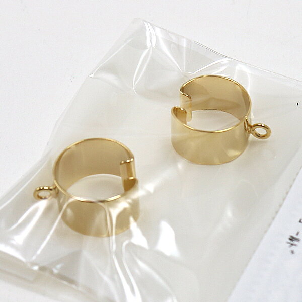 手芸と生地のユザワヤ2号館の手芸金具 『イヤーカフス カン付7mm ゴールド 1ペア 3048BR』｜アングル2