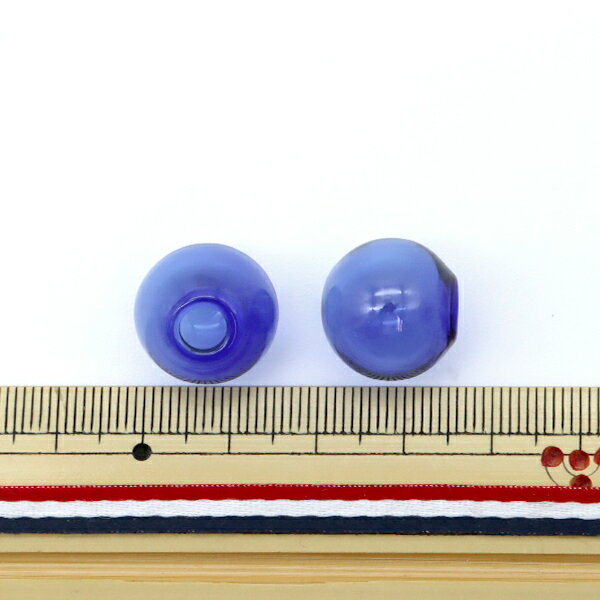 アクセサリー素材 『ガラスボール 丸 16mm 2個入り ブルー GN-76-21S-01B』