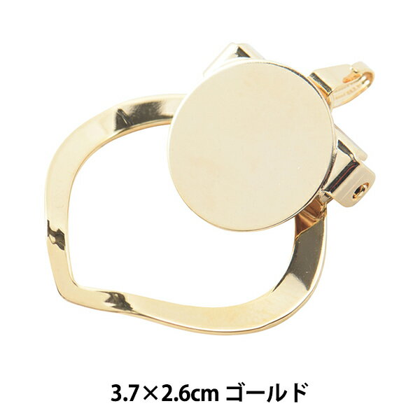 手芸金具 『スカーフ留め 15mm板付き ゴールド #9024』