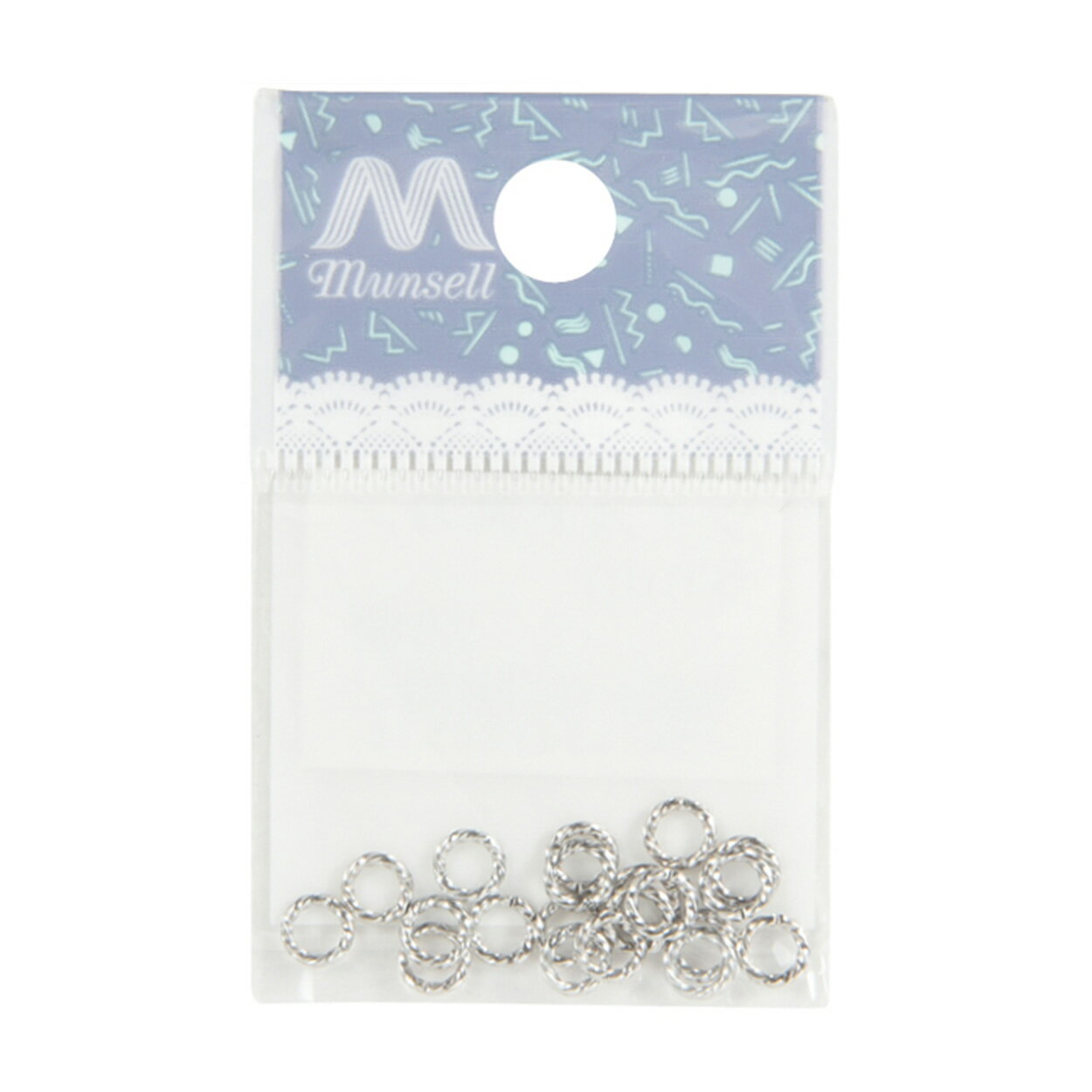 手芸金具 『ツイスト 丸カン 5mm シルバー 20個入り』