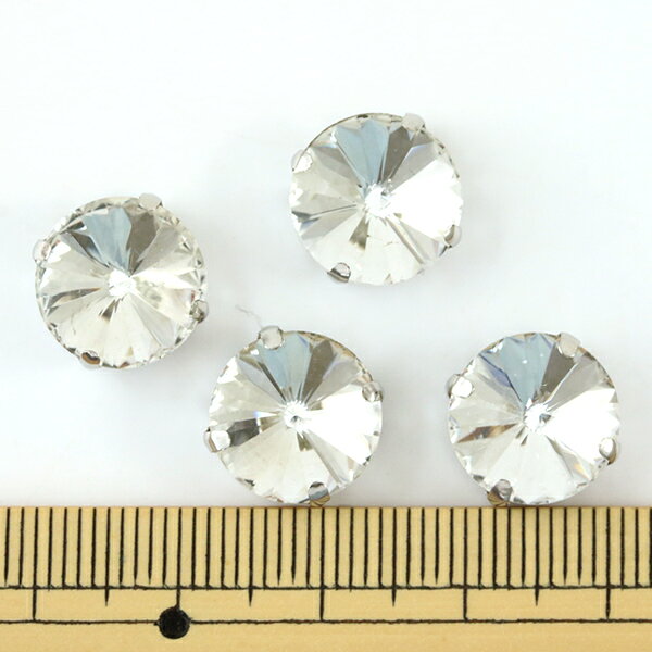 アクセサリー素材 『ガラスビジューパーツ GN-29-13S ラウンド 12#-S 4個入り』【...