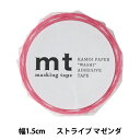 マスキングテープ 『mt 1P ストライプ マゼンダ MT01D372』
