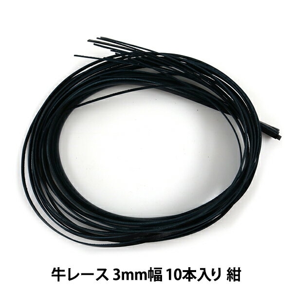 手芸レース 『牛レース 3mm幅 10本入り 紺 3503-10』 LEATHER CRAFT クラフト社