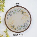 刺しゅうキット 『GARDEN PARTYボタニカルのリース ミモザ GP-K13』 Olympus オリムパス