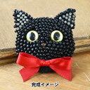 ビーズキット 『ビーズ編みの猫ブローチ 黒猫 BFK658』 MIYUKI ミユキ