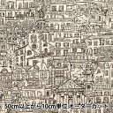 【数量5から】 生地 『綿麻キャンバス ホームタウン ブラウン CLCHOME-BR』(3)