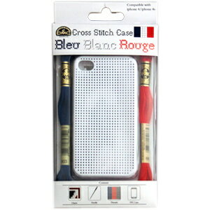 iPhoneケースキット 『Stitch Case (ステッチケース) Bleu Blanc Rouge for iPhone4 4s ビッグホール (白) iP011-2L-BLANC』 DMC ディーエムシー