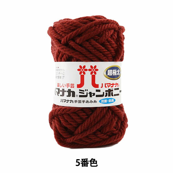 毛糸 『ハマナカ ジャンボニー 超極太 5番色』 Hamanaka ハマナカ