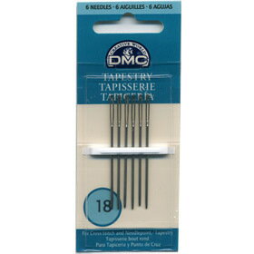 DMC刺繍用針は、普通の縫い針よりも針穴が大きく糸が通しやすいようになっています。 サイズ：no.18 針サイズ：長さ約4.8cm 入数：6本 材質：ニッケル、メッキスチール 【手芸用品・毛糸・生地の専門店 ユザワヤ】