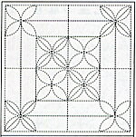 刺しゅう布 『刺し子 花ふきん 布パック 花あそび (白)』 Olympus オリムパス