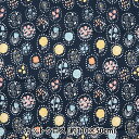 生地 『kippis (キッピス) オックス カットクロス 約108×50cm 夏の花 ネイビー KPOK-49C』