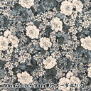 【数量5から】 生地 『綿麻シーチング 花柄 ネイビー AP25908-1E』