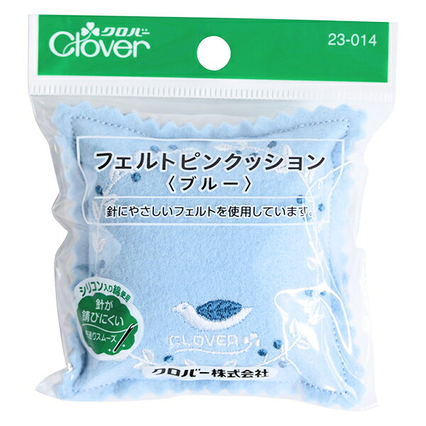 針山 『フェルトピンクッション 水色 23-014』 Clover クロバー
