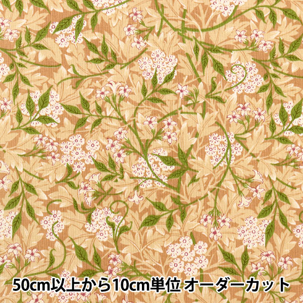 【数量5から】 生地 『シーチング V&A ジャスミン アプリコット VA10006-B』
