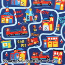 【数量5から】 生地 『USAコットン FIRE!FIRE! ネイビー DDC10581-NAVY』(3)