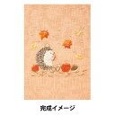 刺しゅうキット 『Chicchi 森で暮らす動物たちの12か月 フカフカの秋の森で遊ぶハリネズミさん JPT73』 DMC ディーエムシー