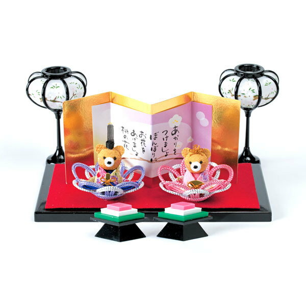 手芸キット 『メタリックヤーンでつくる かさね花びな くま HM-15』 Panami パナミ タカギ繊維